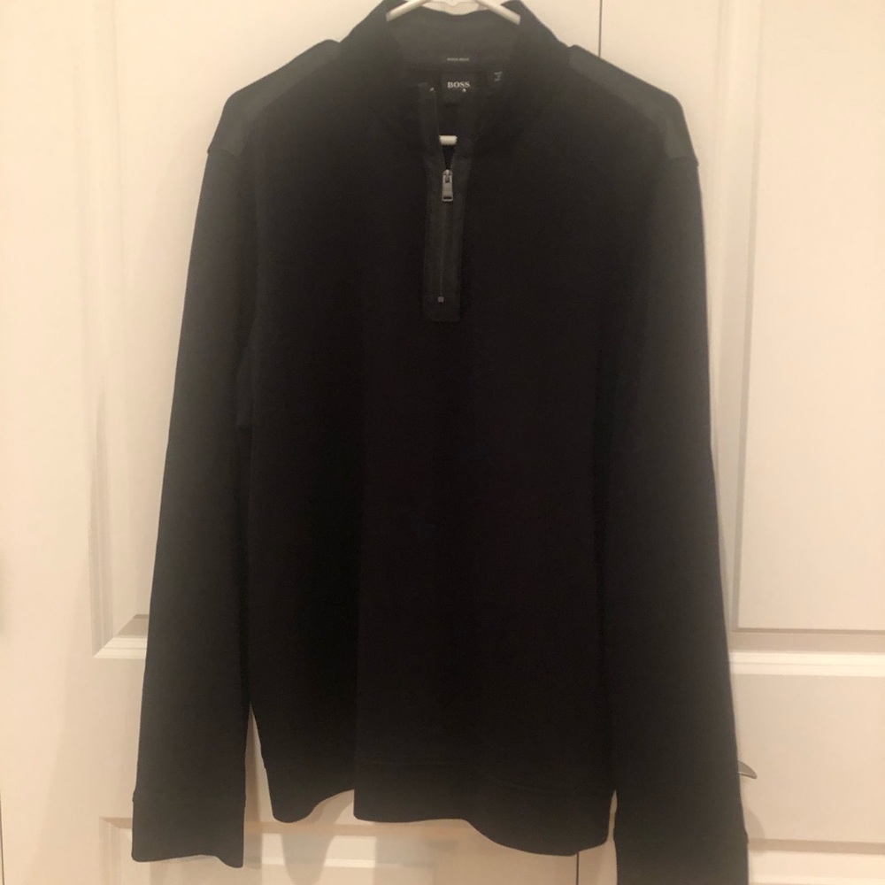 EUC Boss Hugo Boss Black Quarter Zip Sweater-XL